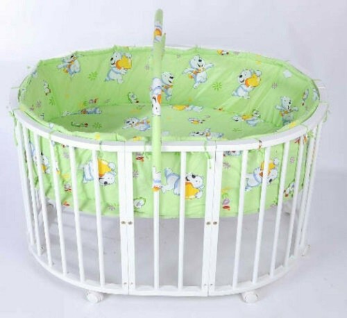 Babybett oval rund weiß - ♥babybett, oval/rund,